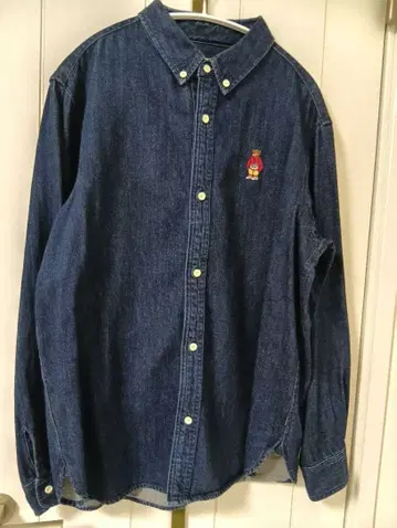 FBI Funk Bear by interbreed 데님 셔츠 L 곰 자수