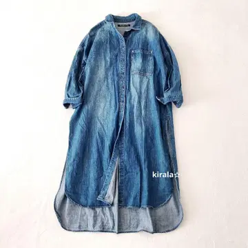 써니클라우드 데님 롱 셔츠