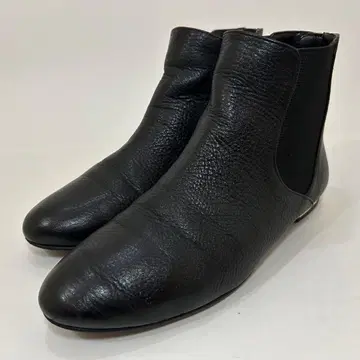 다이애나 사이드 고어 숏부츠 가죽 블랙 백 지퍼