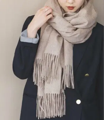 noble 오리지널 캐시미어 스톨 베이지