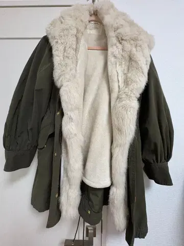 코코딜 아우터 퍼 모즈 코트