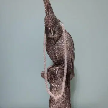 크리스탈 비즈 목걸이 투명 약 60cm