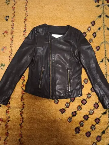 유나이티드 애로우즈 Jewel Changes 블랙 가죽 자켓 38