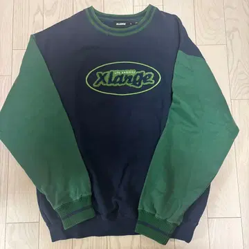 XLARGE 그린/네이비 맨투맨 트레이닝복 m 사이즈