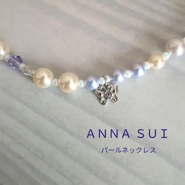 [포멀하게도] ANNA SUI 목걸이 모조 진주 나비 안나수이