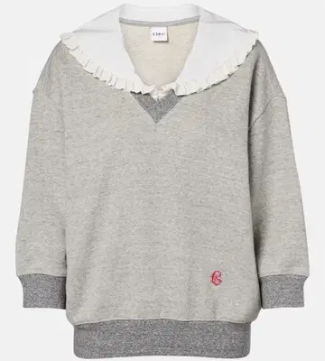 끌로에 드로어 칼라 맨투맨