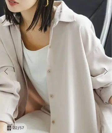 NOBLE 노블 시즌 컬러 플레인 셔츠 베이지