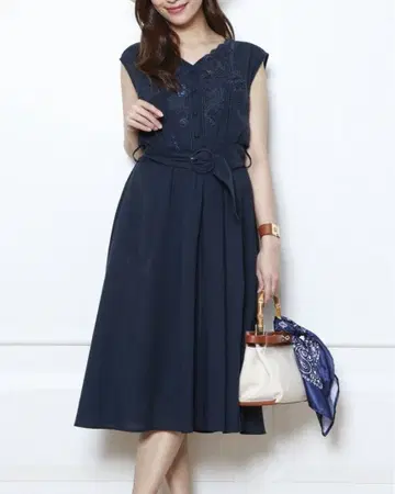 Apuweiser-riche 레이스 자수 롱 원피스 S 사이즈