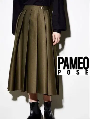 PAMEO POSE 플리츠 롱 스커트