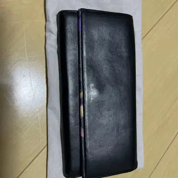 블랙 가죽 장지갑