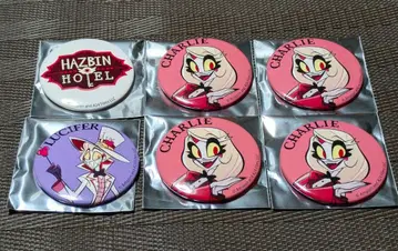 Hazbin Hotel 캔뱃지 6개 세트 찰리 루시퍼