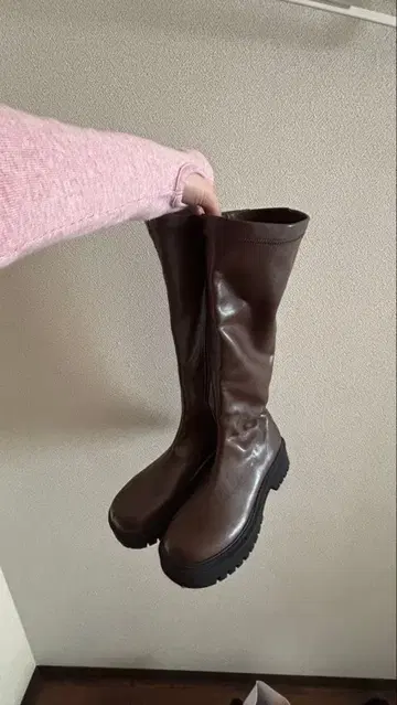 브라운 롱 부츠 LL 사이즈