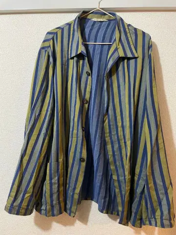 구제 의류 남성용 스트라이프 셔츠