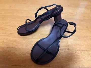 SeaRoomlynn 에코 가죽 Woodheel 스트랩 샌들