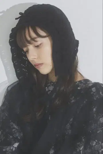 merry jenny 리본 리본 보닛 블랙