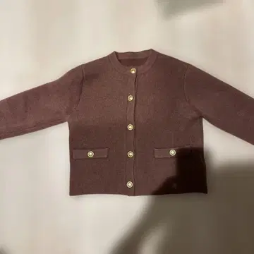 nuans 울 블렌드 핑크 가디건