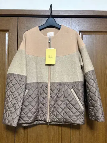 시빌라 퀼팅 자켓 베이지 브라운