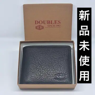 DOUBLES 블랙 이단 접이식 지갑