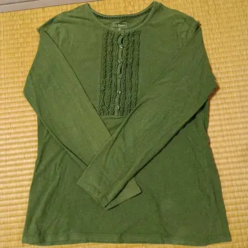 L.L.Bean 프론트 프릴 긴팔 T셔츠