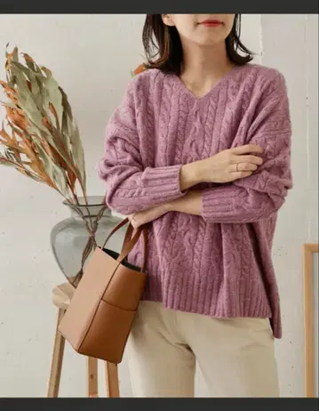 URBAN RESEARCH DOORS 해밀턴 울 아란 패턴 풀오버