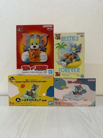 톰과 제리 디오라마 피규어 4개 세트