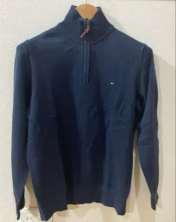 타미힐피거 하프 지퍼 코튼 스웨터