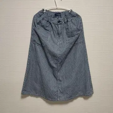 BLUE TRIC 스트라이프 히코리 롱 스커트