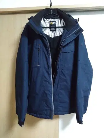 G.GROUND 후드 부착 네이비 자켓 3L