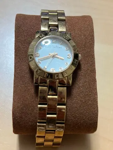 아날로그 시계 화이트 다이얼 스테인리스 정크 제품 (배터리 없음)