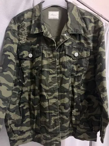 카모플라쥬 데님 자켓
