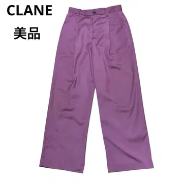 새상품급 클라네 CLANE 2WAY 턱 세미 와이드 팬츠 백 슬릿