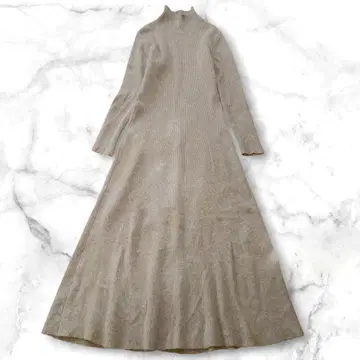 IENA 이에나 라메 니트 원피스 울 맥시 길이