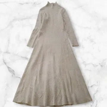 IENA 이에나 라메 니트 원피스 울 맥시 길이 롱 원피스