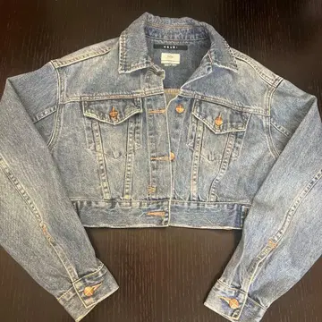 KSUBI 크롭 데님 자켓