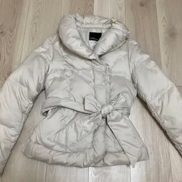 CLEAR IMPRESSION 아이보리 다운 자켓 다운 코트