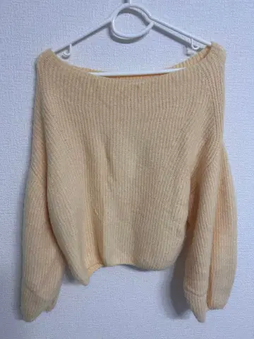 SNIDEL 퍼라이크 니트 풀오버 오렌지