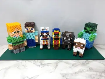 마인크래프트 펄러비즈 알렉스 스티브 라마 행상인 소 양 좀비