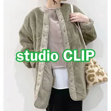 [ 택 포함 새상품 ] 스튜디오 클립 리버서블 퀼트 미디엄 코트 L 카키