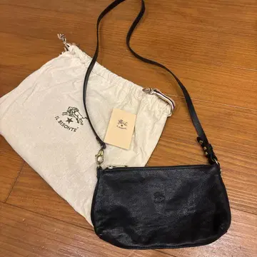 새상품급 일비종떼 액세서리 숄더백 블랙 천연 가죽