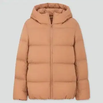 유니클로 울트라 라이트 다운 코쿤 후드티 L 사이즈 핑크