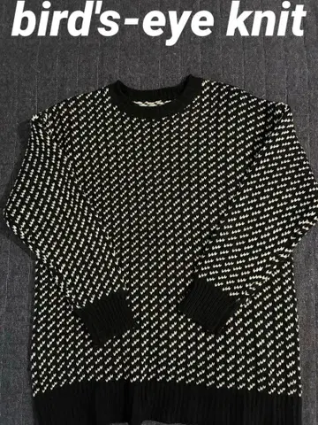 버즈아이 니트 스웨터 노브랜드 크루넥 빅 사이즈