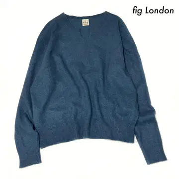 fig London 피그 런던 라쿤 니트 긴팔 스웨터 블루 파랑