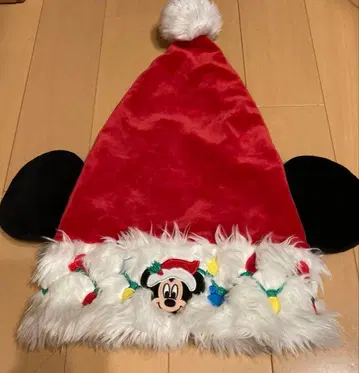 크리스마스 팬캡 오너먼트 미키마우스 산타 모자