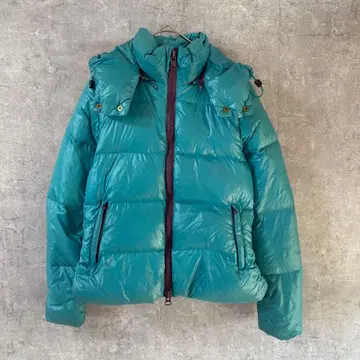 JOHN BULL 다운 자켓 터콰이즈 그린 오카야마 데님 M 사이즈