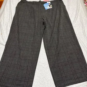 Hina Style 그레이 계열 체크 와이드 팬츠 6L