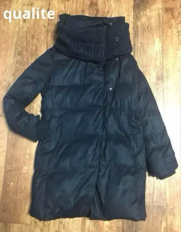 칼리테 qualite 니트 부착 다운 코트