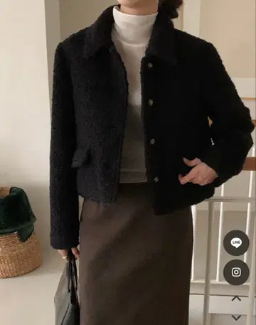 pureda 카라 부착 울 자켓 블랙