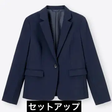 네이비 워셔블 테일러드 자켓 & 워셔블 테이퍼드 팬츠