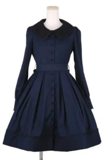 Sheglit 마가리타 턱 원피스 네이비