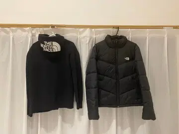 THE NORTH FACE 블랙 다운 자켓 후드티 포함